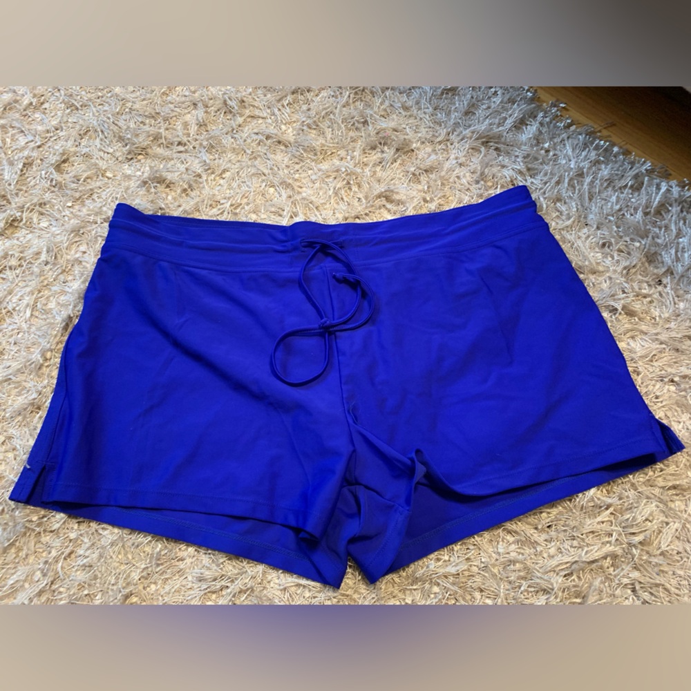 Kona Sol Royal Blue High Coverage Swim Shorts size Large NWT